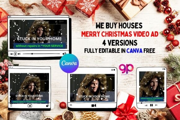 4 We Buy Houses Video Canva Template for Holiday Marketing