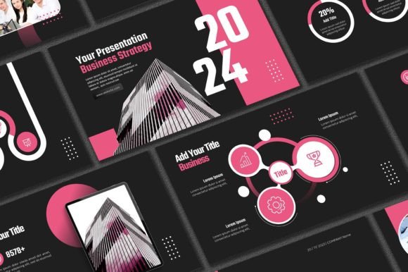 Black Pink Powerpoint Template: Futuristic Slides for Modern Pros