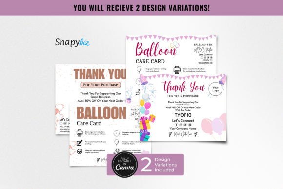 Elevate Your Balloon Business with Editable Care Cards