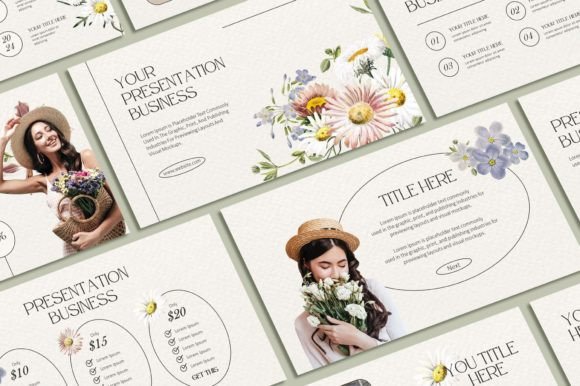Elevate Your Slides: The Floral Powerpoint Template by Sky Creation
