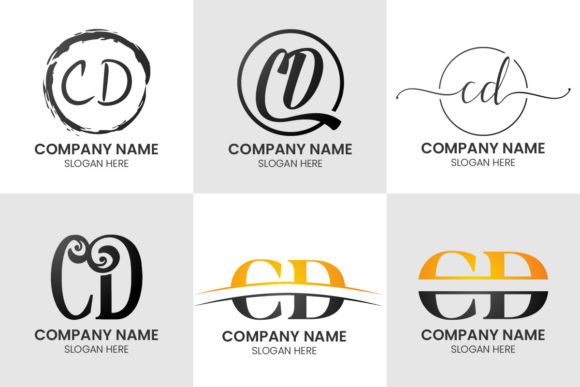 Initial Letter C D Logo Set: Crafting a Distinct Brand Mark