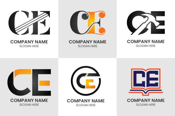 Initial Letter C E Logo Set: A Modern Design Toolkit