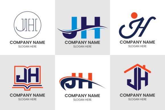 Initial Letter J H Logo Set: A Modern Monogram Toolkit