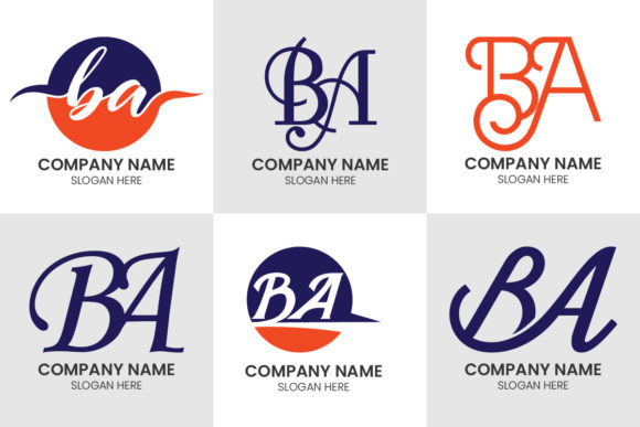Initial Monogram Letter B a Logo Set: A Versatile Design Asset