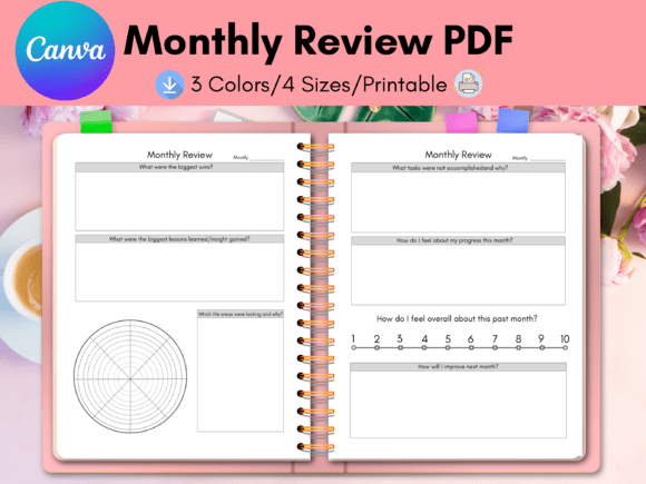 Master Your Month with the Monthly Review Canva Template