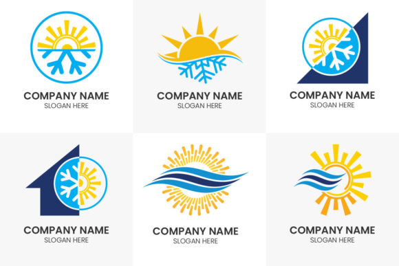 Professional Air Conditioning Logo Design Templates
